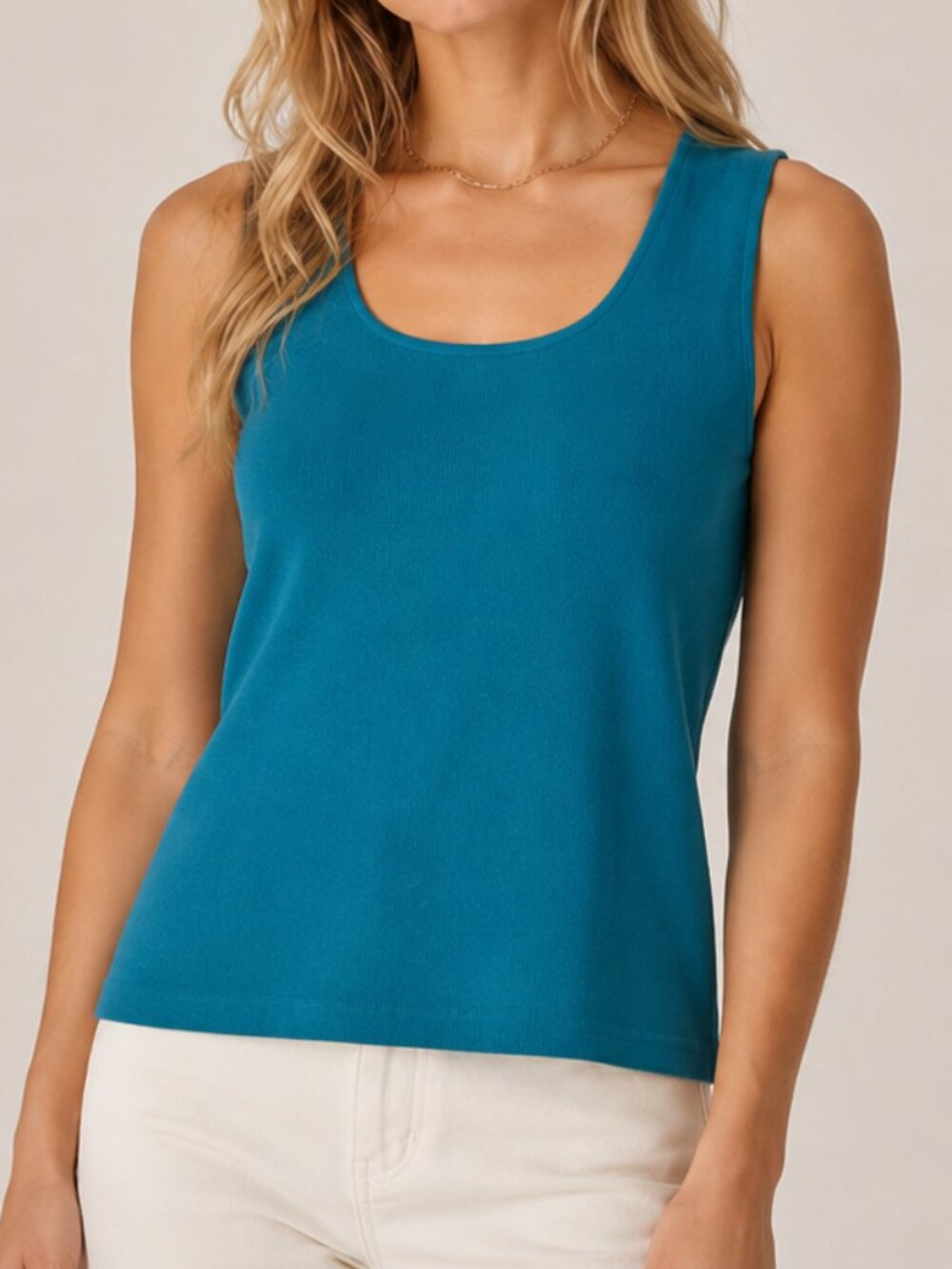 Chico's Teal Sleeveless Lightweight Sweater Tank Top